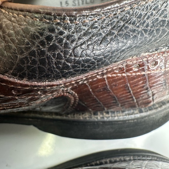 Footjoy Classics Tour 54673A pebbled leather and Croc Embossed Golf shoes 11D - Picture 7 of 15